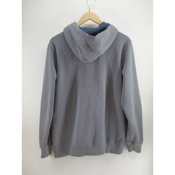 Quicksilver Hoodie Jacket Men's M Grey Solid Zip-up - Picture 8 of 10